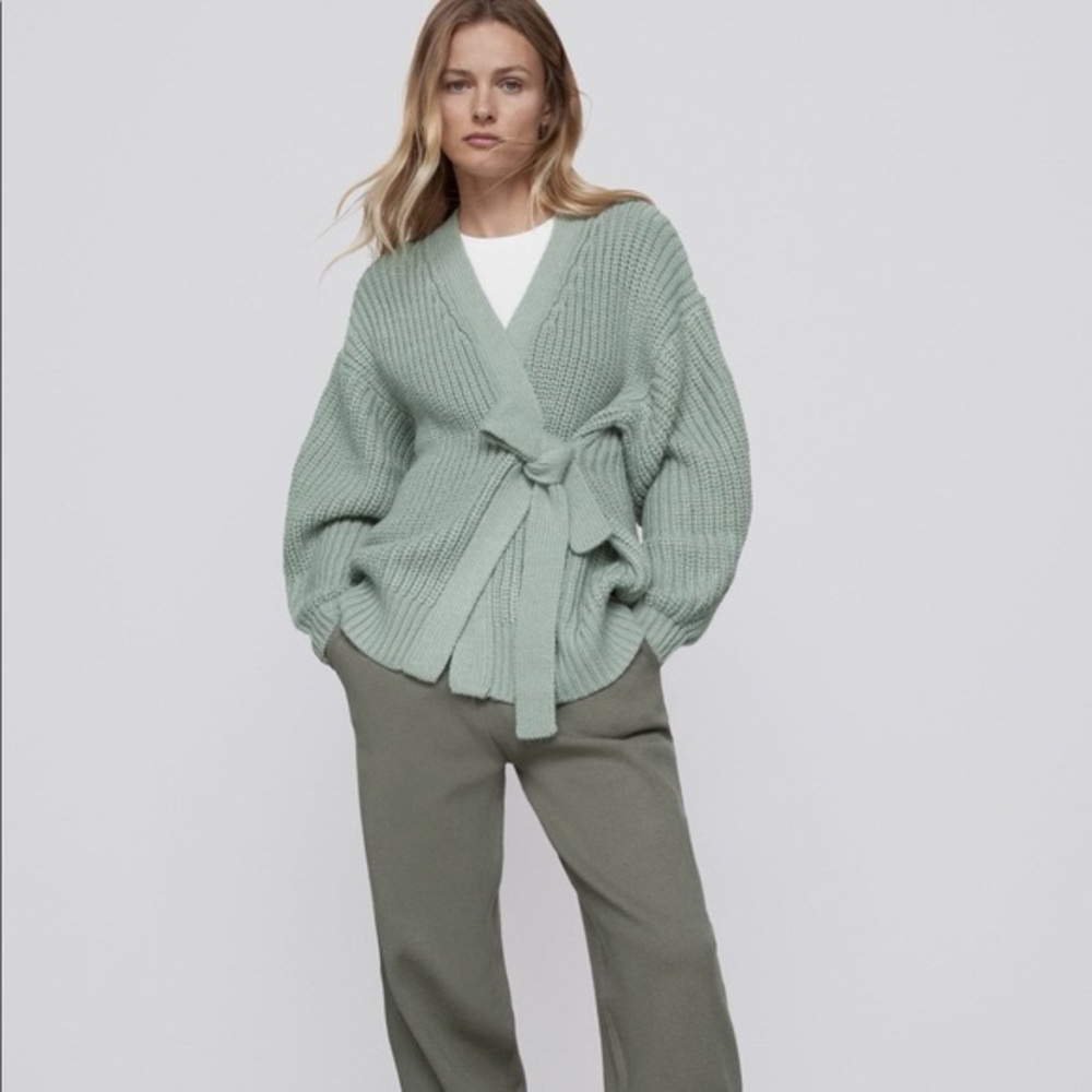 Women's Sage Green Knit Sweater